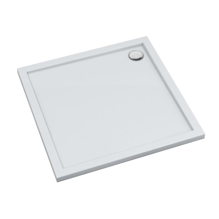 Schedline Brodzik akrylowy Sharper 80x80x4,5 cm, kwadratowy, Gwarancja 7 lat